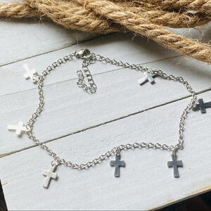 Stainless Steel Cross Ankle Bracelet Anklet